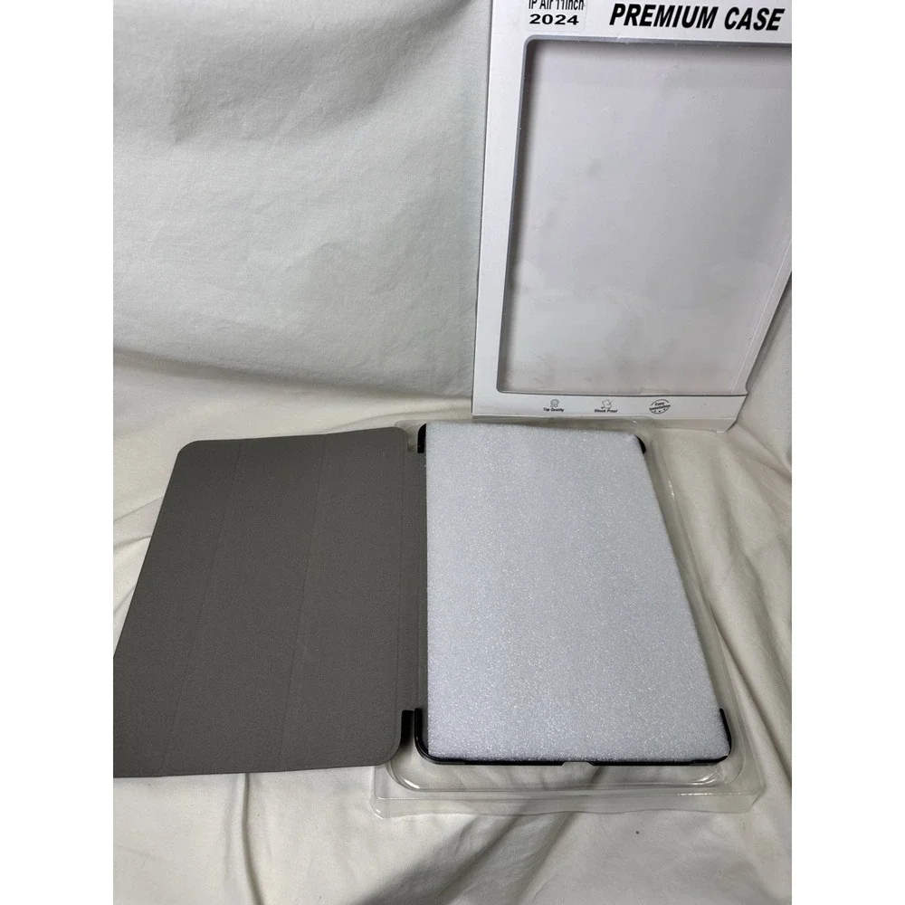 iPad Air 11 Case 2024 Black Premium Tablet Cover Shockproof Stand